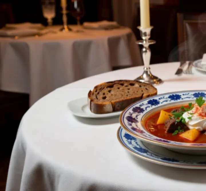 Fine dining fogás gyertyafényes, elegáns asztalon tálalva a Table Lounge Hubban.